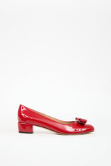 Ferragamo Red Patent Leather Vara Bow Pump