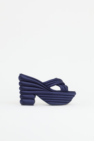 Ferragamo Satin Rey Platform Sandal