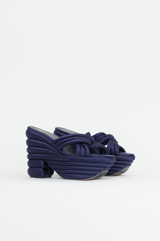 Ferragamo Satin Rey Platform Sandal