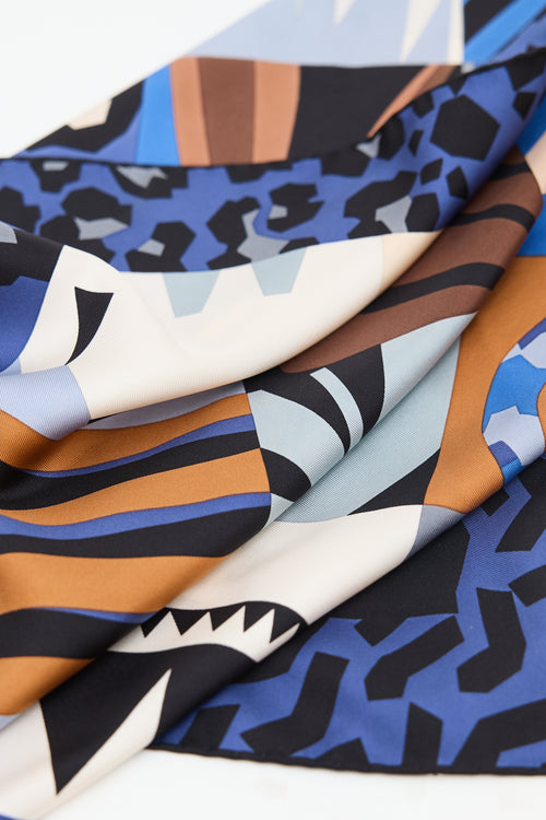 Ferragamo Silk Geometric Square Printed Scarf