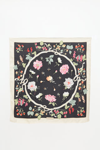 Ferragamo Silk Botanical Printed Scarf