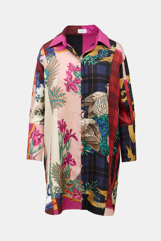 Ferragamo Silk Printed Shirt Dress