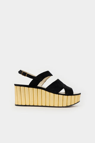 Ferragamo Suede Mae 1930s Sandal