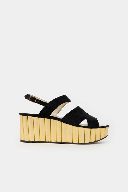 Ferragamo Suede Mae 1930s Sandal