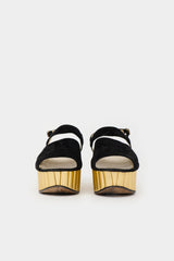 Ferragamo Suede Mae 1930s Sandal