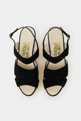 Ferragamo Suede Mae 1930s Sandal