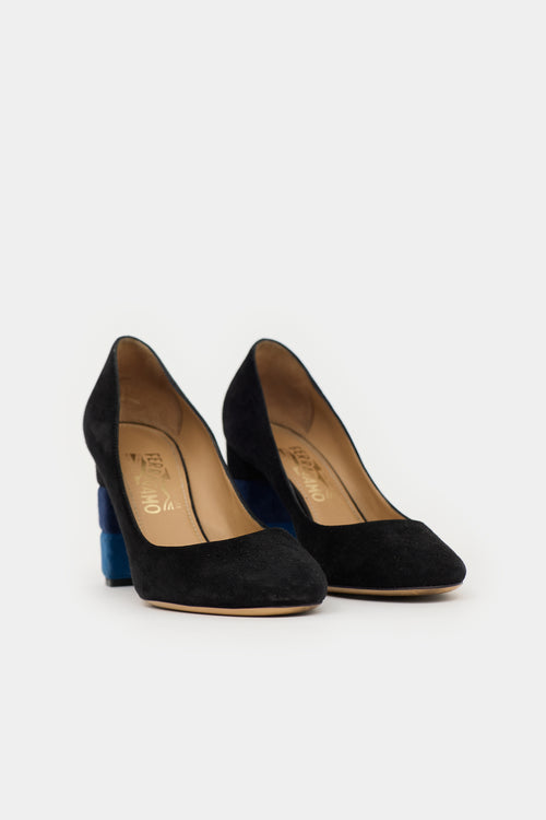 Ferragamo Suede  Pump