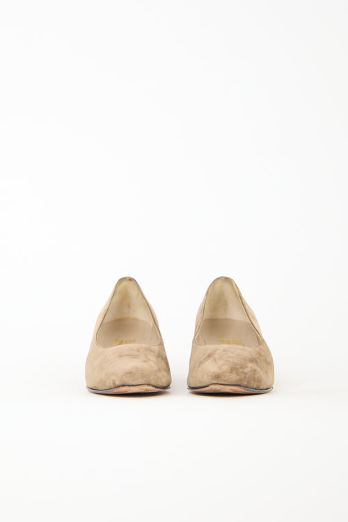 Ferragamo Suede Pump
