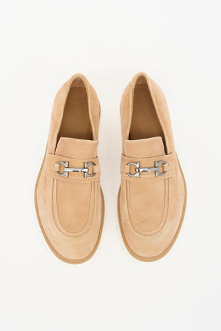 Ferragamo Suede Gancini Loafer