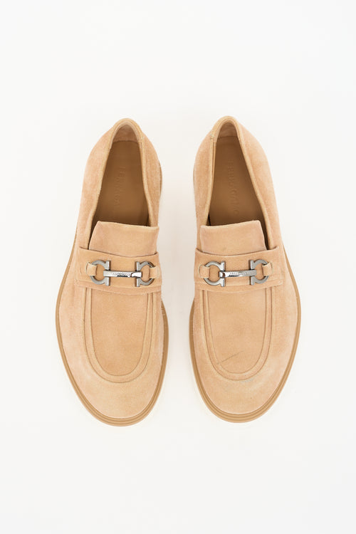 Ferragamo Suede Gancini Loafer