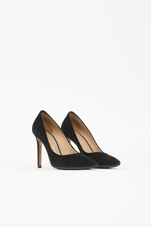 Ferragamo Suede Pointed Toe Pump