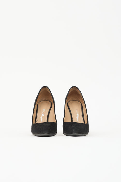 Ferragamo Suede Pointed Toe Pump