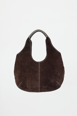 Ferragamo Suede Stitched Tote Bag