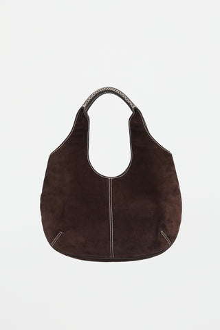 Ferragamo Suede Stitched Tote Bag