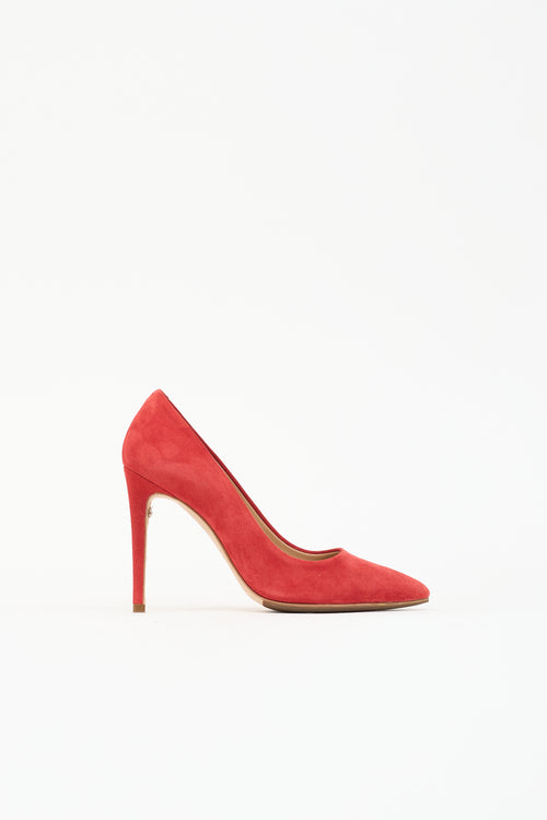 Ferragamo Suede Pointed Toe Pump