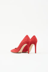 Ferragamo Suede Pointed Toe Pump