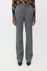 Ferragamo Wool Checked Slim Leg Trouser