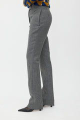 Ferragamo Wool Checked Slim Leg Trouser