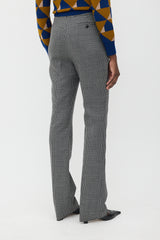 Ferragamo Wool Checked Slim Leg Trouser
