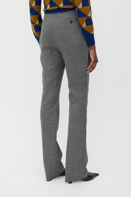 Ferragamo Wool Checked Slim Leg Trouser