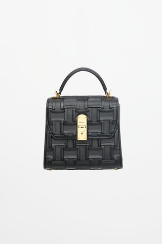 Ferragamo Woven Leather Boxyz Bag
