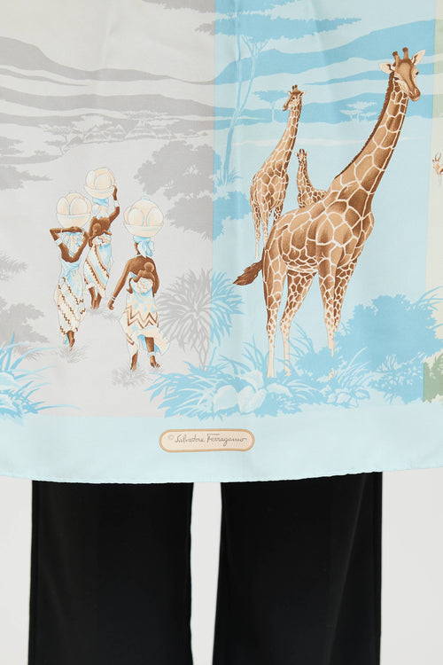 FerragamoSilk Safari Scarf