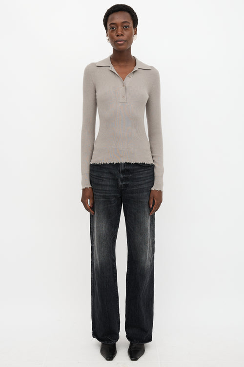 Filippa K Ribbed Distressed Top