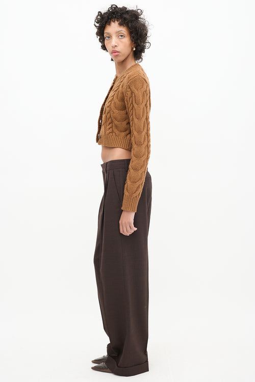 Filippa K Dark Brown Wool Kinley Check Trouser