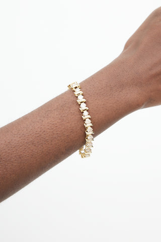 Fine Jewelry 10k Yellow Gold & Diamonds Bracelet
