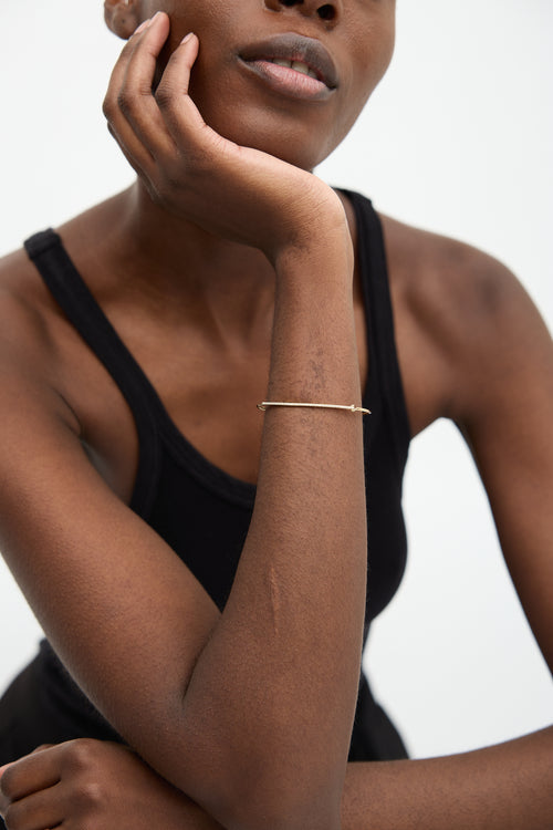 Fine Jewelry 14K Gold & Crystal Bracelet