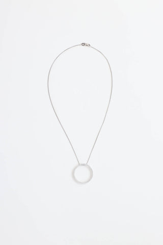 Fine Jewelry18K White Gold Diamond Circle Pendant Necklace
