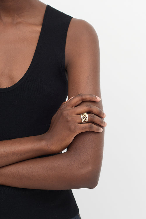 Fine Jewelry 18K Gold & Diamond Paisley Ring