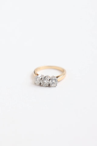 Fine Jewelry 14K Yellow Gold Three Diamond Ring