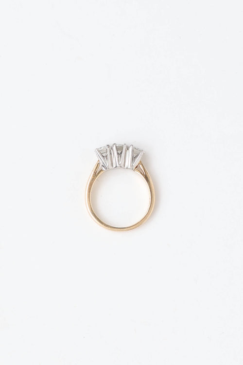 Fine Jewelry 14K Yellow Gold Three Diamond Ring