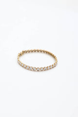 Fine Jewelry24K Yellow Gold Plated Tennis Bracelet
