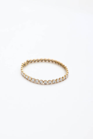 Fine Jewelry24K Yellow Gold Plated Tennis Bracelet
