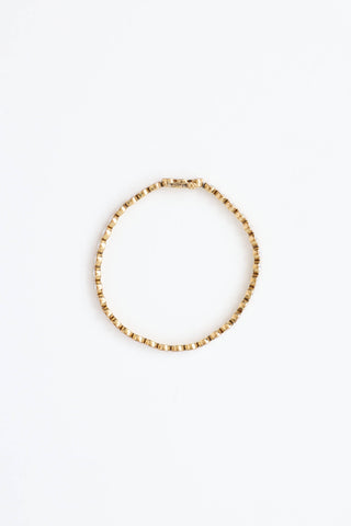 Fine Jewelry24K Yellow Gold Plated Tennis Bracelet