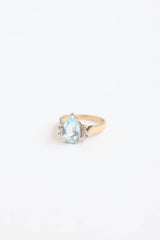 Fine Jewelry 14K Yellow Gold, Diamond & Aquamarine Ring