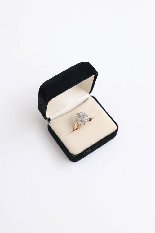 Fine Jewelry 10K Yellow Gold & Diamond Baguette Pave Ring