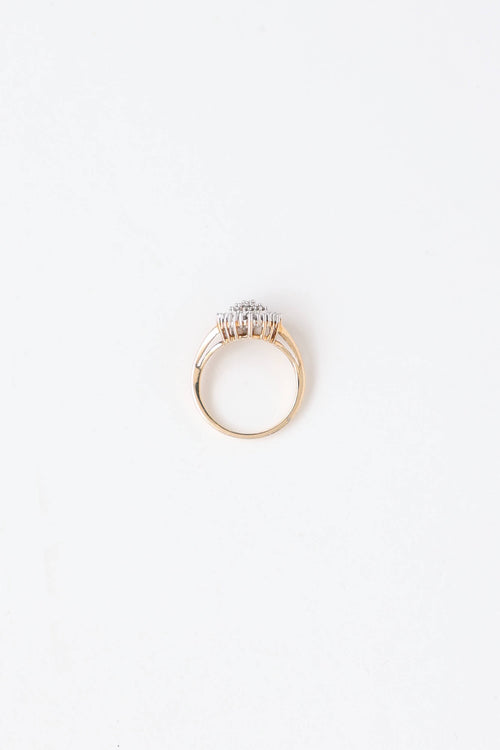 Fine Jewelry 10K Yellow Gold & Diamond Baguette Pave Ring