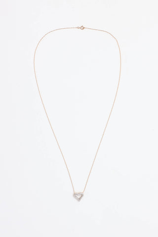 Fine Jewelry 10K Yellow Gold & Diamond Heart Pendant Necklace