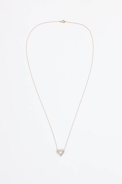 Fine Jewelry 10K Yellow Gold & Diamond Heart Pendant Necklace