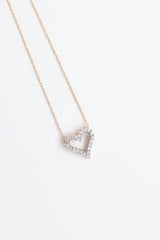 Fine Jewelry 10K Yellow Gold & Diamond Heart Pendant Necklace