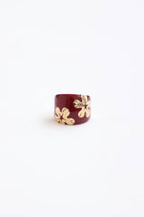 Fine Jewelry 14K Yellow Gold & Enamel Floral Ring
