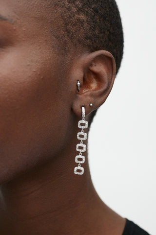 VSP Archive Silver Embellished Cube Drop Earring