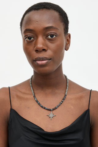 Fine Jewelry Diamond & Labradorite Starburst Necklace