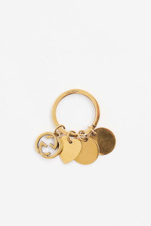 Gucci Gold Multi Charm Key Ring