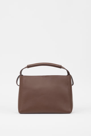 Flattered Brown Leather Hedda Midi Bag