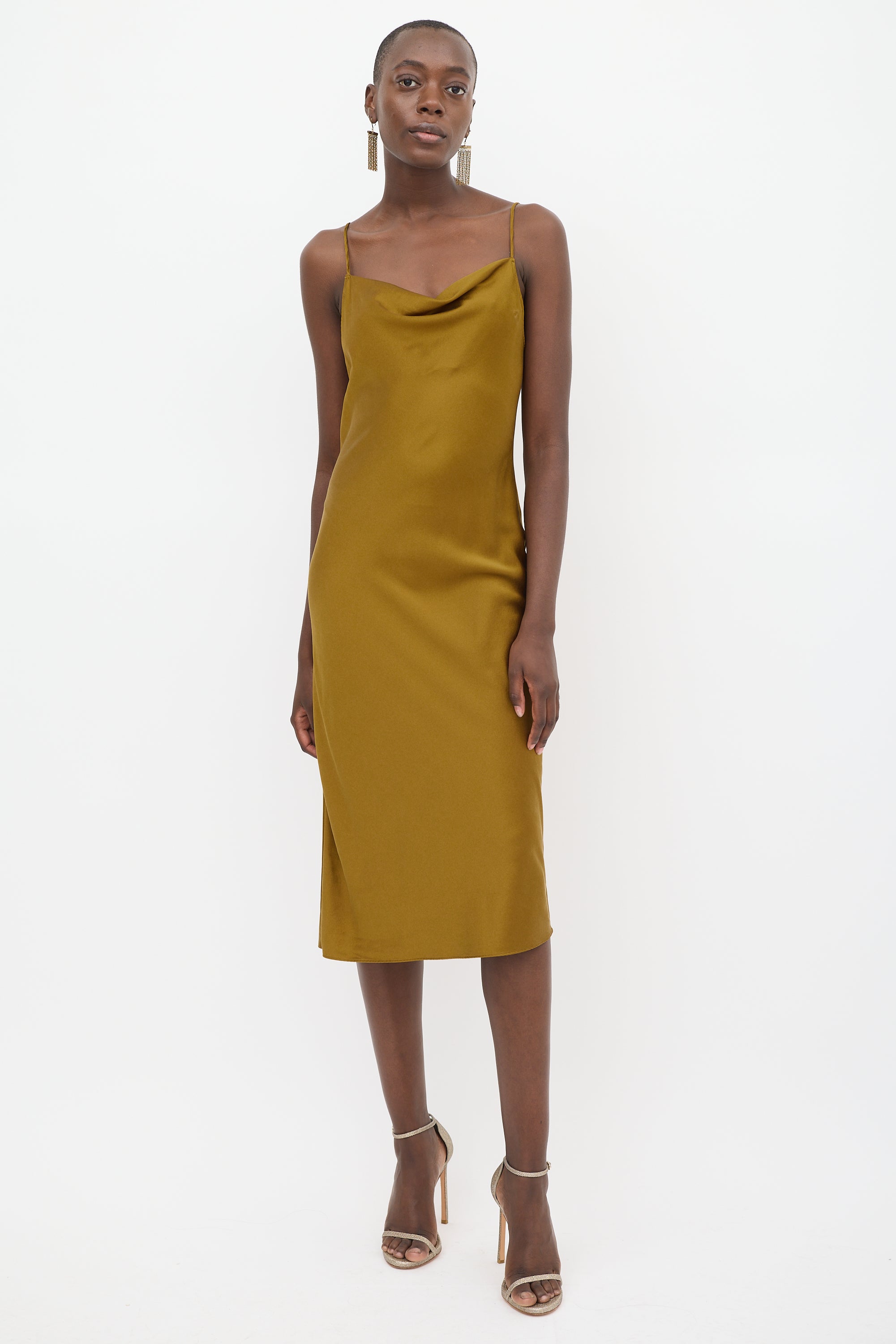 Fleur Du Mal Cowl Neck Silk Slip Dress Fleur Du Mal // Gold Silk Cowl Slip Fleur Du Mal Cowl Neck Silk Slip Dress Fleur Du Mal // Gold Silk Cowl Slip