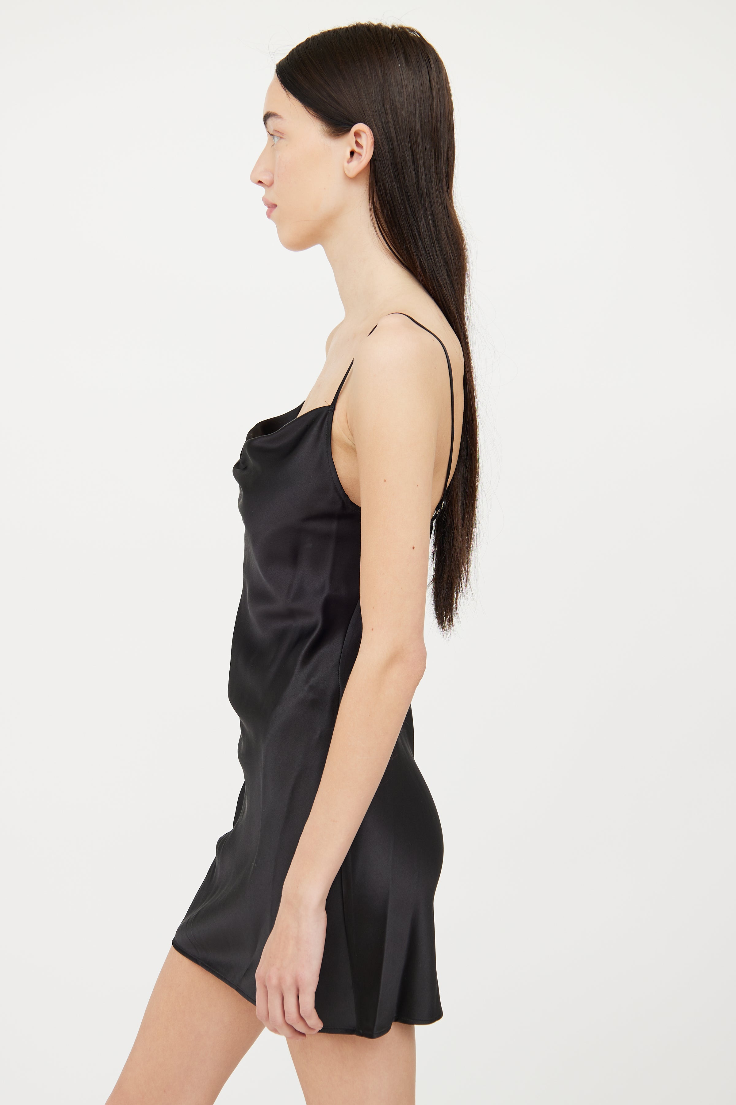 Fleur Du Mal // Black Silk Cowl Neck Dress – VSP Consignment